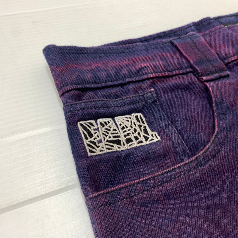 【中古品】【メンズ】 Earl Skateboards アールスケートボード DENIM SHORT PANTS デニムショートパンツ ボトムス ハーフパンツ 153-260823-ko-09-teih サイズ：M カラー：パープル 万代Net店