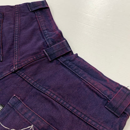 【中古品】【メンズ】 Earl Skateboards アールスケートボード DENIM SHORT PANTS デニムショートパンツ ボトムス ハーフパンツ 153-260823-ko-09-teih サイズ：M カラー：パープル 万代Net店