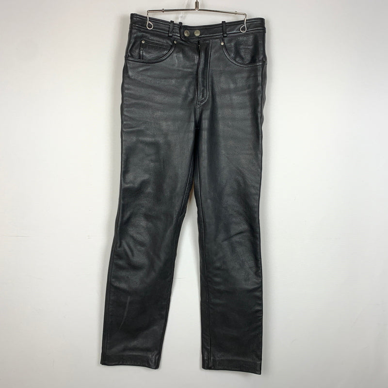 【中古品】【メンズ】 HARLEY-DAVIDSON ハーレー ダビッドソン LEATHER PANTS 98146 レザー パンツ ボトムス 156-260823-sa-10-tei サイズ：33 カラー：ブラック 万代Net店