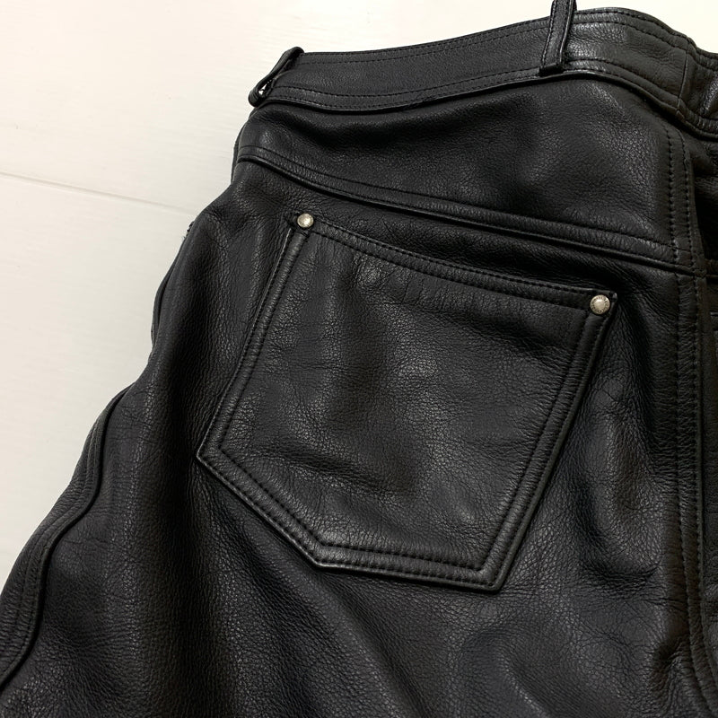 【中古品】【メンズ】 HARLEY-DAVIDSON ハーレー ダビッドソン LEATHER PANTS 98146 レザー パンツ ボトムス 156-260823-sa-10-tei サイズ：33 カラー：ブラック 万代Net店