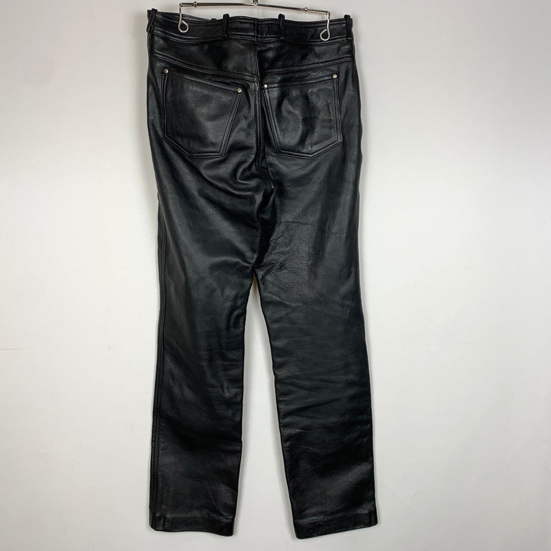 【中古品】【メンズ】 HARLEY-DAVIDSON ハーレー ダビッドソン LEATHER PANTS 98146 レザー パンツ ボトムス 156-260823-sa-10-tei サイズ：33 カラー：ブラック 万代Net店