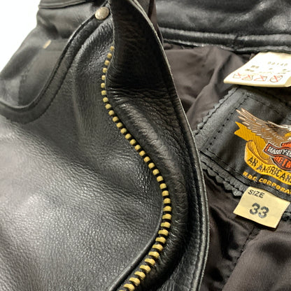 【中古品】【メンズ】 HARLEY-DAVIDSON ハーレー ダビッドソン LEATHER PANTS 98146 レザー パンツ ボトムス 156-260823-sa-10-tei サイズ：33 カラー：ブラック 万代Net店
