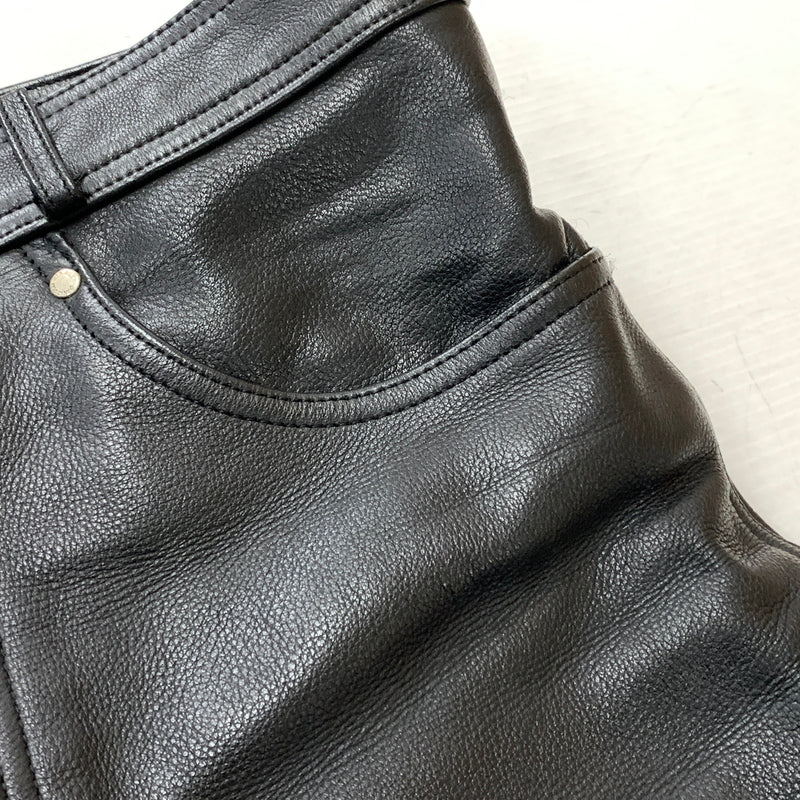 【中古品】【メンズ】 HARLEY-DAVIDSON ハーレー ダビッドソン LEATHER PANTS 98146 レザー パンツ ボトムス 156-260823-sa-10-tei サイズ：33 カラー：ブラック 万代Net店