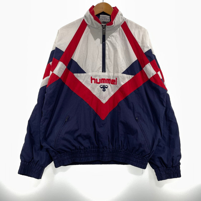 【中古品】【メンズ】 HUMMEL ヒュンメル 90's HALF ZIP JACKET 22175 90年代 ハーフジップ ジャケット ライトアウター 148-260826-yo-05-teih サイズ：S カラー：ホワイト/ネイビー/レッド 万代Net店