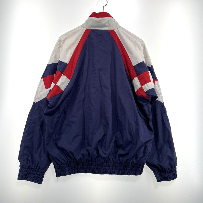 【中古品】【メンズ】 HUMMEL ヒュンメル 90's HALF ZIP JACKET 22175 90年代 ハーフジップ ジャケット ライトアウター 148-260826-yo-05-teih サイズ：S カラー：ホワイト/ネイビー/レッド 万代Net店