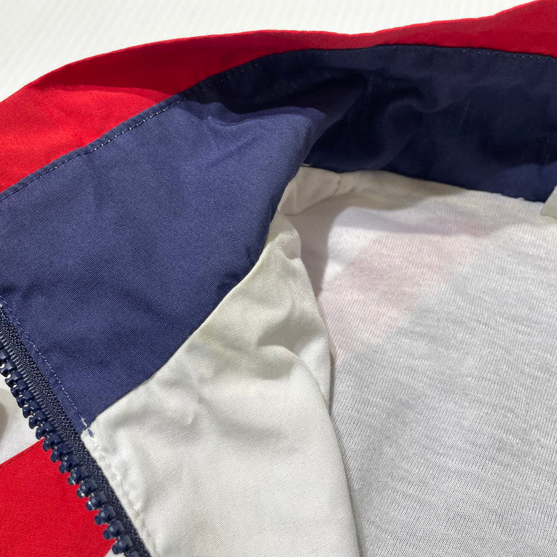 【中古品】【メンズ】 HUMMEL ヒュンメル 90's HALF ZIP JACKET 22175 90年代 ハーフジップ ジャケット ライトアウター 148-260826-yo-05-teih サイズ：S カラー：ホワイト/ネイビー/レッド 万代Net店