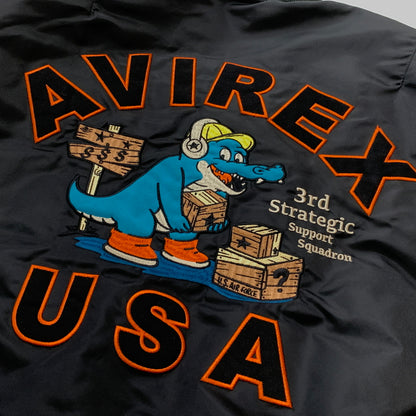 【中古品】【メンズ】 AVIREX アヴィレエックス MA-1 "3rd SSS" 783-4252040 エムエーワン サード エスエスエス アウター 145-260823-sa-08-tei サイズ：2XL カラー：ブラック オレンジ 万代Net店