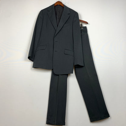 【中古品】【メンズ】 DOLCE&GABBANA ドルチェ アンド ガッパーナ SET UP SUIT セット アップ スーツ 141-260823-sa-09-tei サイズ：34-48 カラー：ストライプ 万代Net店