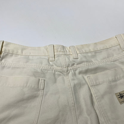 【現状渡し品】【メンズ】 STUSSY ステューシー CANVAS WORK PANT 116496 キャンバス ワーク パンツ ボトムス 153-260823-sa-12-tei サイズ：34 カラー：ホワイト 万代Net店