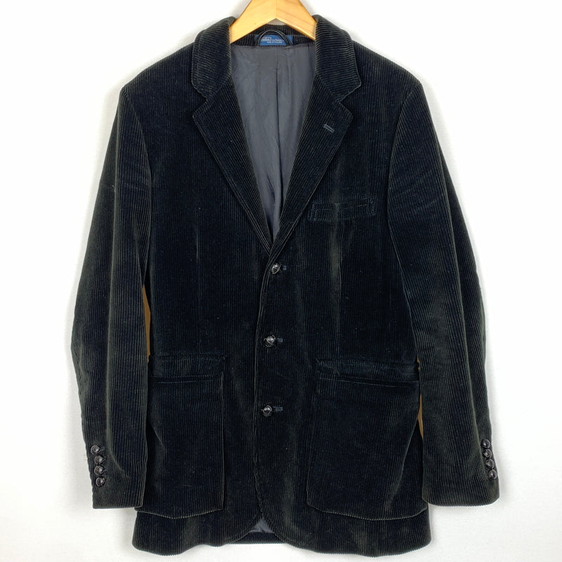【中古品】【メンズ】 POLO RALPH LAUREN ポロ ラルフローレン 90’s CORDUROY TAILORED JACKET 90年代 コーデュロイ テーラード ジャケット アウター 147-260823-sa-06-tei サイズ：M カラー：ブラック系 万代Net店