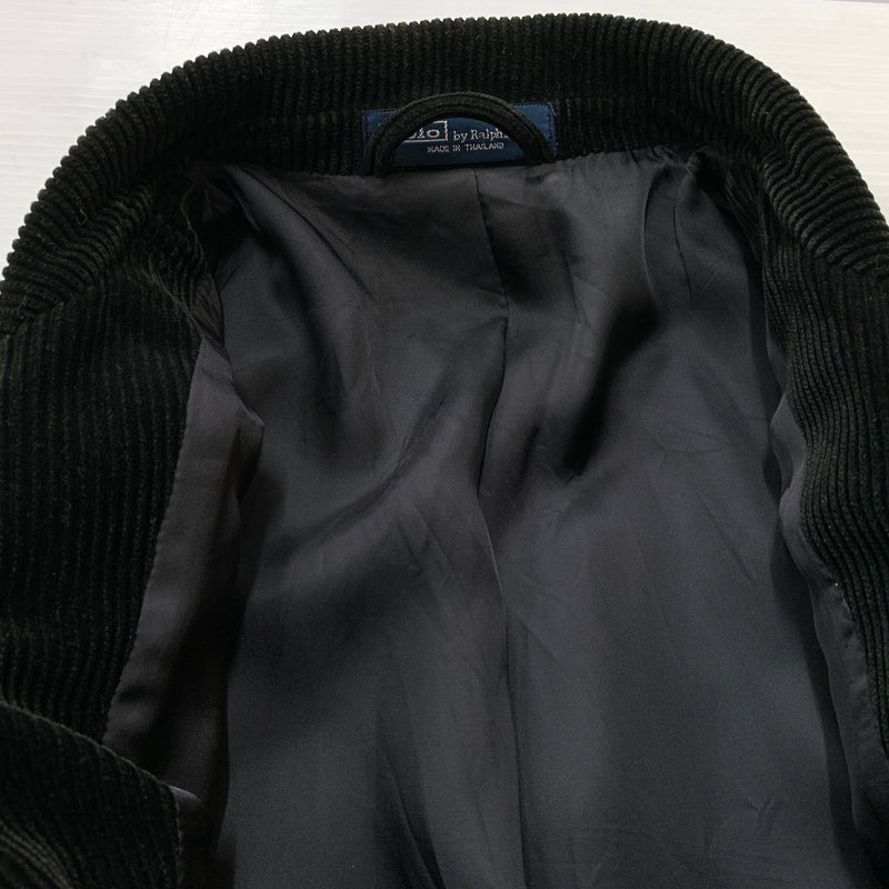 【中古品】【メンズ】 POLO RALPH LAUREN ポロ ラルフローレン 90’s CORDUROY TAILORED JACKET 90年代 コーデュロイ テーラード ジャケット アウター 147-260823-sa-06-tei サイズ：M カラー：ブラック系 万代Net店