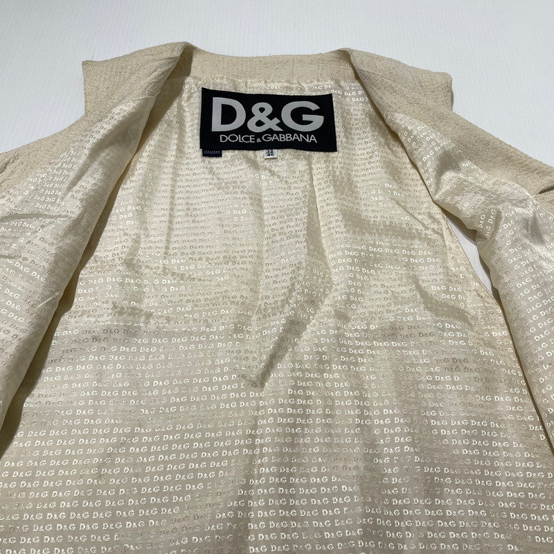 【中古品】【メンズ】 DOLCE＆GABBANA ドルチェアンドガッバーナ COTTON VEST 01 コットン ベスト トップス 141-260824-yo-05-teih サイズ：32-46 カラー：アイボリー 万代Net店