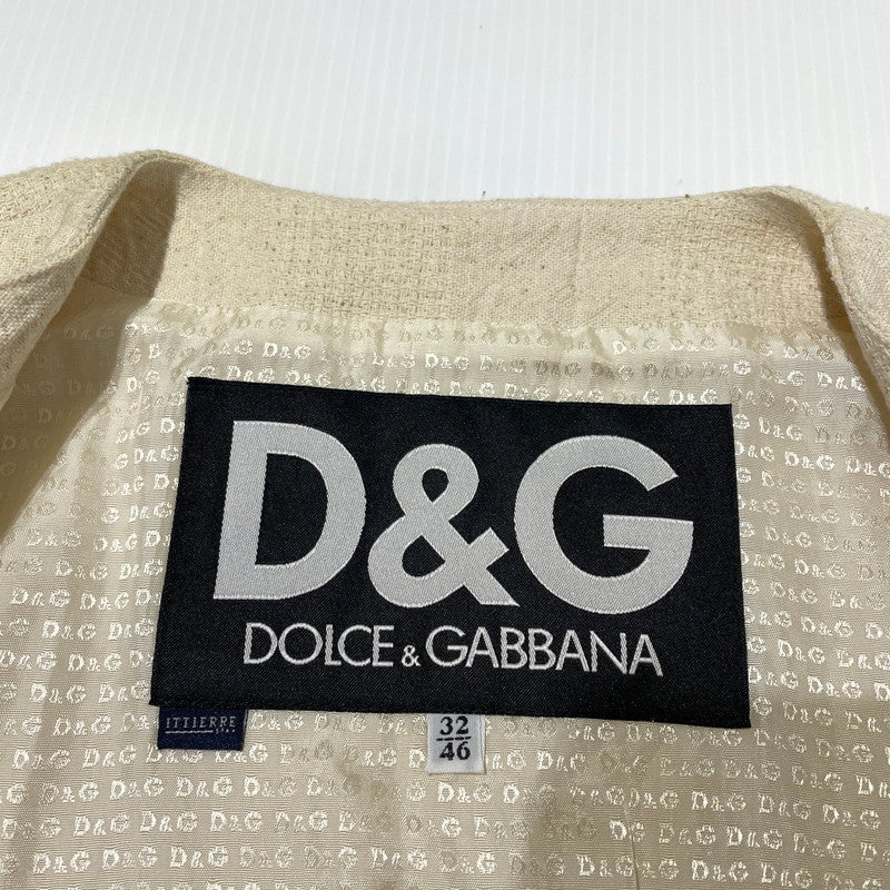 【中古品】【メンズ】 DOLCE＆GABBANA ドルチェアンドガッバーナ COTTON VEST 01 コットン ベスト トップス 141-260824-yo-05-teih サイズ：32-46 カラー：アイボリー 万代Net店