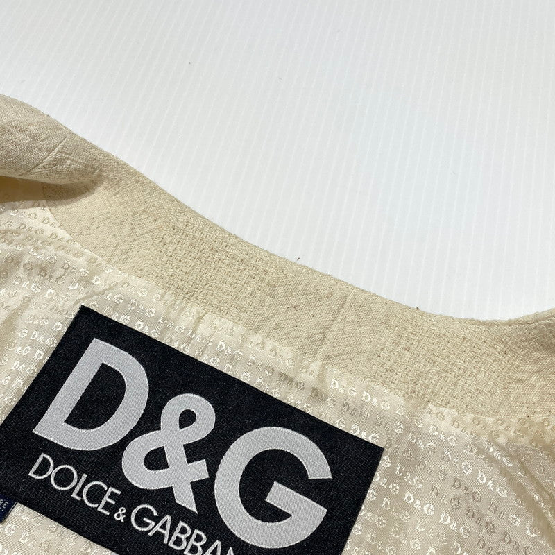 【中古品】【メンズ】 DOLCE＆GABBANA ドルチェアンドガッバーナ COTTON VEST 01 コットン ベスト トップス 141-260824-yo-05-teih サイズ：32-46 カラー：アイボリー 万代Net店