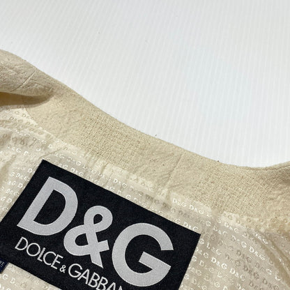 【中古品】【メンズ】 DOLCE＆GABBANA ドルチェアンドガッバーナ COTTON VEST 01 コットン ベスト トップス 141-260824-yo-05-teih サイズ：32-46 カラー：アイボリー 万代Net店