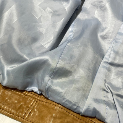 【現状渡し品】【メンズ】 DIESEL ディーゼル RAM LEATHER DOUBLE BIKER JACKET ラムレザー ダブル バイカー ジャケット アウター 141-260824-yo-04-teih サイズ：M カラー：ブラウン 万代Net店