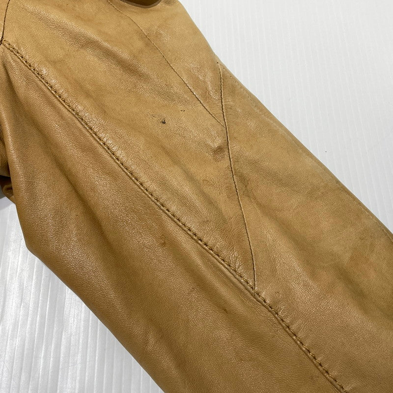 【現状渡し品】【メンズ】 DIESEL ディーゼル RAM LEATHER DOUBLE BIKER JACKET ラムレザー ダブル バイカー ジャケット アウター 141-260824-yo-04-teih サイズ：M カラー：ブラウン 万代Net店