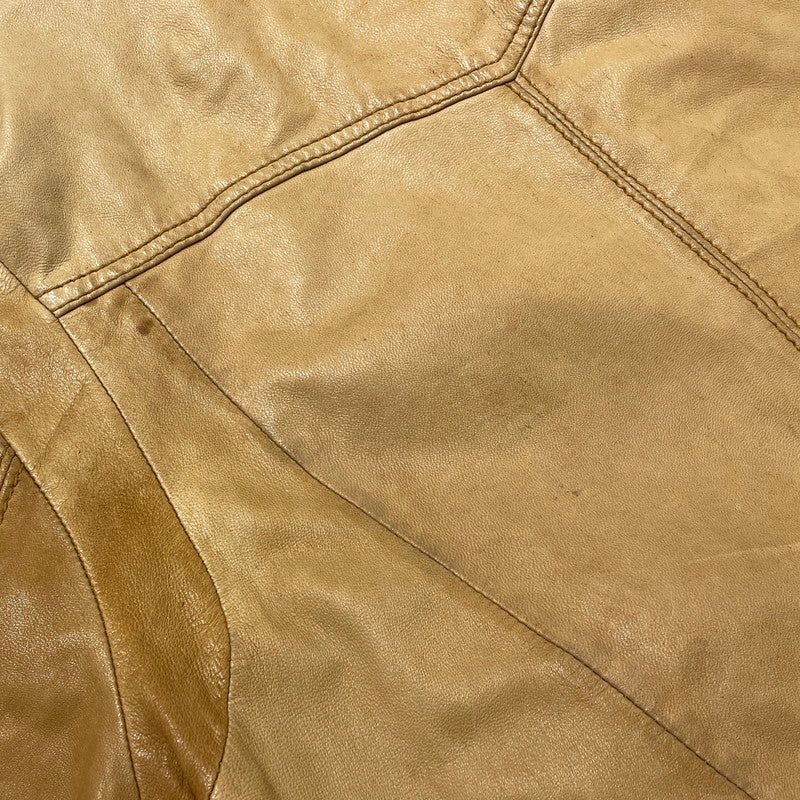 【現状渡し品】【メンズ】 DIESEL ディーゼル RAM LEATHER DOUBLE BIKER JACKET ラムレザー ダブル バイカー ジャケット アウター 141-260824-yo-04-teih サイズ：M カラー：ブラウン 万代Net店