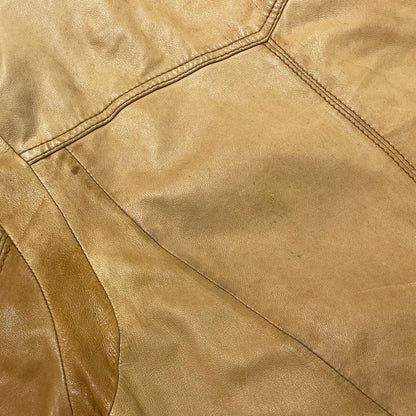 【現状渡し品】【メンズ】 DIESEL ディーゼル RAM LEATHER DOUBLE BIKER JACKET ラムレザー ダブル バイカー ジャケット アウター 141-260824-yo-04-teih サイズ：M カラー：ブラウン 万代Net店