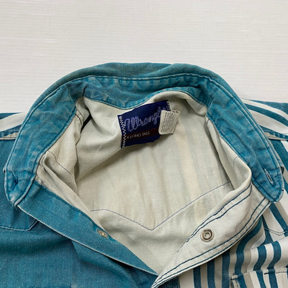 【現状渡し品】【メンズ】 WRANGLER ラングラー 80's~90's DOCKING L/S SHIRT 80～90年代 ドッキング ロングスリーブ シャツ 長袖 トップス 145-260829-sa-01-tei サイズ：15.5-33 カラー：マルチ 万代Net店