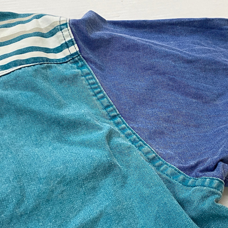 【現状渡し品】【メンズ】 WRANGLER ラングラー 80's~90's DOCKING L/S SHIRT 80～90年代 ドッキング ロングスリーブ シャツ 長袖 トップス 145-260829-sa-01-tei サイズ：15.5-33 カラー：マルチ 万代Net店