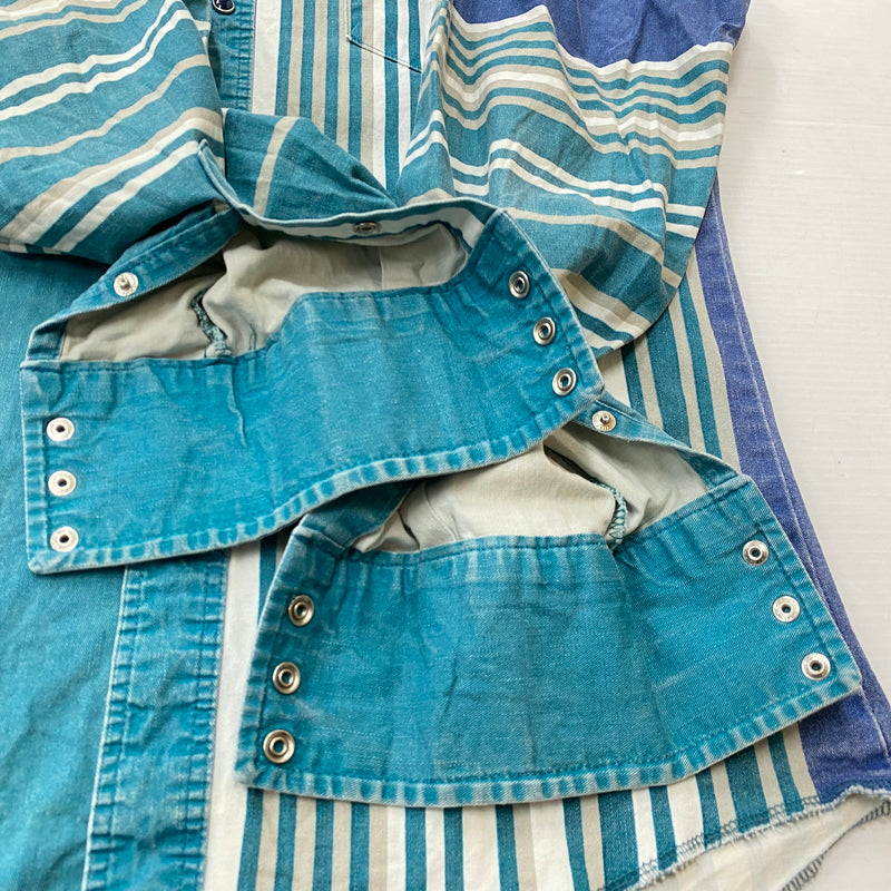 【現状渡し品】【メンズ】 WRANGLER ラングラー 80's~90's DOCKING L/S SHIRT 80～90年代 ドッキング ロングスリーブ シャツ 長袖 トップス 145-260829-sa-01-tei サイズ：15.5-33 カラー：マルチ 万代Net店