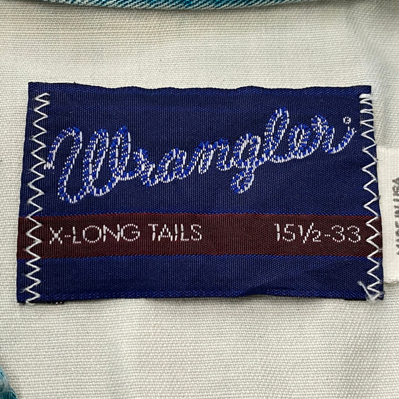 【現状渡し品】【メンズ】 WRANGLER ラングラー 80's~90's DOCKING L/S SHIRT 80～90年代 ドッキング ロングスリーブ シャツ 長袖 トップス 145-260829-sa-01-tei サイズ：15.5-33 カラー：マルチ 万代Net店