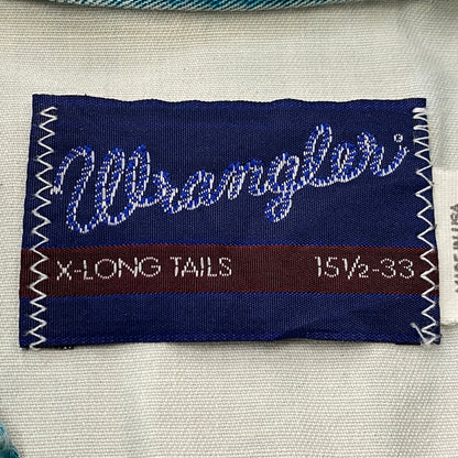【現状渡し品】【メンズ】 WRANGLER ラングラー 80's~90's DOCKING L/S SHIRT 80～90年代 ドッキング ロングスリーブ シャツ 長袖 トップス 145-260829-sa-01-tei サイズ：15.5-33 カラー：マルチ 万代Net店