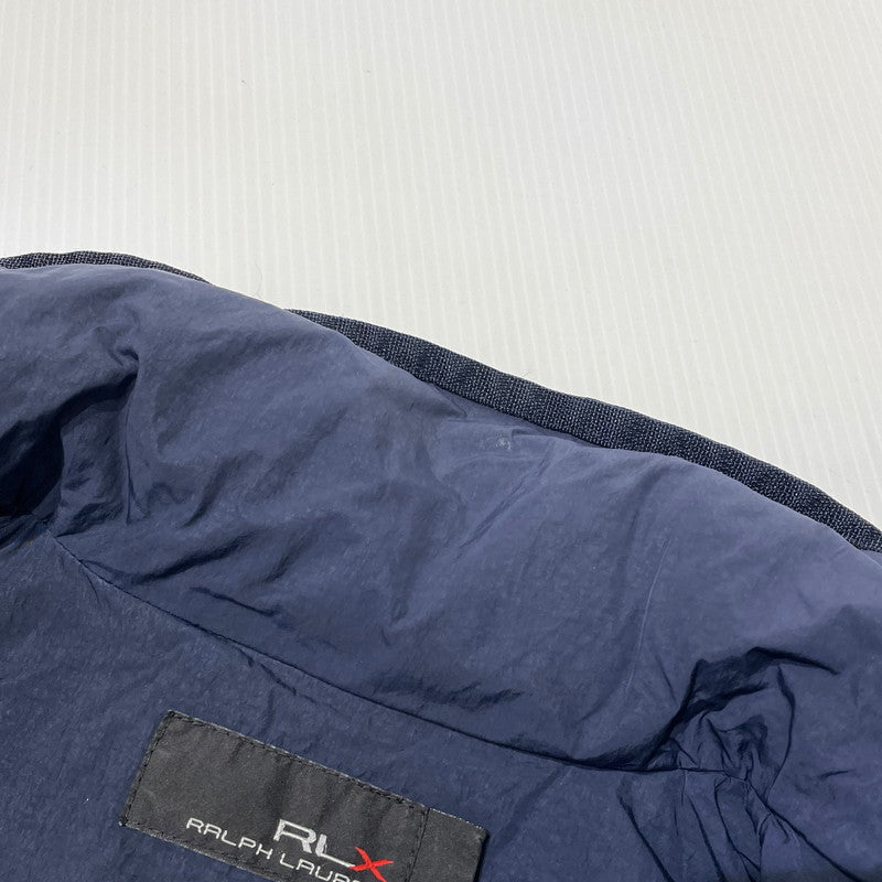 【中古品】【メンズ】 RLX RALPH LAUREN アールエルエックス ラルフローレン NYLON QUILTING DOWN JACKET ナイロン キルティング ダウンジャケット アウター 145-260824-yo-03-teih サイズ：M カラー：ネイビー 万代Net店