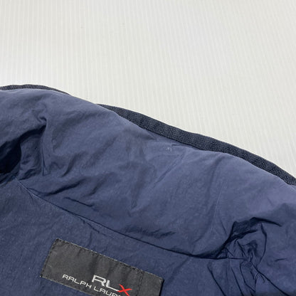 【中古品】【メンズ】 RLX RALPH LAUREN アールエルエックス ラルフローレン NYLON QUILTING DOWN JACKET ナイロン キルティング ダウンジャケット アウター 145-260824-yo-03-teih サイズ：M カラー：ネイビー 万代Net店