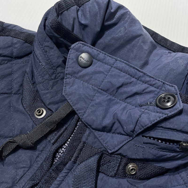 【中古品】【メンズ】 RLX RALPH LAUREN アールエルエックス ラルフローレン NYLON QUILTING DOWN JACKET ナイロン キルティング ダウンジャケット アウター 145-260824-yo-03-teih サイズ：M カラー：ネイビー 万代Net店