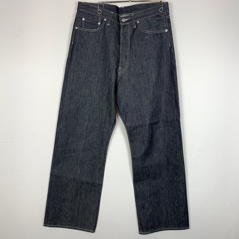 【中古品】【メンズ】 GRAPHPAPER グラフペーパー SELVAGE DENIM FIVE POCKET WIDE STRAIGHT PANTS GU263-40059RB セルヴィッジ デニム ファイブ ワイド ストレート パンツ ボトムス ジーンズ 151-260826-sa-17-tei サイズ：2 カラー：インディゴ 万代Net店