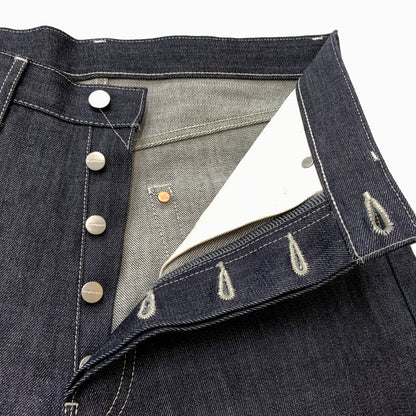 【中古品】【メンズ】 GRAPHPAPER グラフペーパー SELVAGE DENIM FIVE POCKET WIDE STRAIGHT PANTS GU263-40059RB セルヴィッジ デニム ファイブ ワイド ストレート パンツ ボトムス ジーンズ 151-260826-sa-17-tei サイズ：2 カラー：インディゴ 万代Net店
