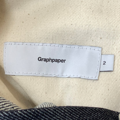 【中古品】【メンズ】 GRAPHPAPER グラフペーパー SELVAGE DENIM FIVE POCKET WIDE STRAIGHT PANTS GU263-40059RB セルヴィッジ デニム ファイブ ワイド ストレート パンツ ボトムス ジーンズ 151-260826-sa-17-tei サイズ：2 カラー：インディゴ 万代Net店