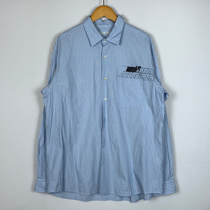 【中古品】【メンズ】 UNIFOAM EXEPERIMENT ユニフォーム エクスペリメント PRINT SHIRT UE-252020 IN-PROCESS ペイント シャツ 長袖 トップス 142-260826-sa-03-tei サイズ：4 カラー：ストライプ 万代Net店