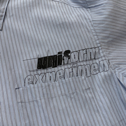 【中古品】【メンズ】 UNIFOAM EXEPERIMENT ユニフォーム エクスペリメント PRINT SHIRT UE-252020 IN-PROCESS ペイント シャツ 長袖 トップス 142-260826-sa-03-tei サイズ：4 カラー：ストライプ 万代Net店