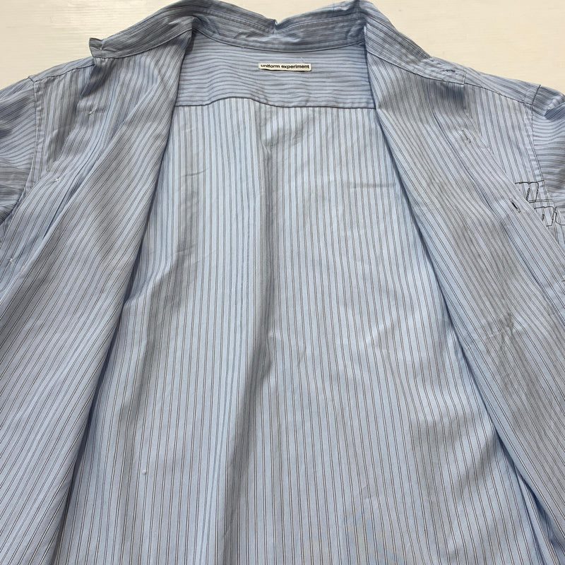 【中古品】【メンズ】 UNIFOAM EXEPERIMENT ユニフォーム エクスペリメント PRINT SHIRT UE-252020 IN-PROCESS ペイント シャツ 長袖 トップス 142-260826-sa-03-tei サイズ：4 カラー：ストライプ 万代Net店