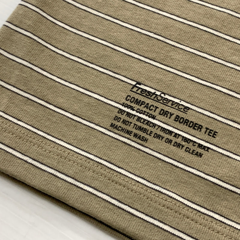【中古品】【メンズ】 FRESHSERVICE フレッシュ サービス FSC262-70119 CONPACT DRY BORDER TEE コンパクト ドライ ボーダー Tシャツ 半袖 トップス 140-260826-sa-11-tei サイズ：M カラー：ベージュ 万代Net店