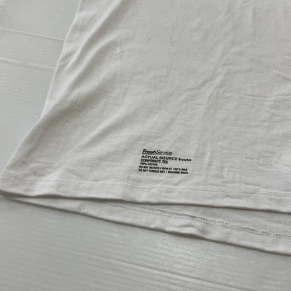 【中古品】【メンズ】 ACTUAL SOURCE アクチュアル ソース × FRESH SERVICE フレッシュ サービス L/S BOOK TEE ロング スリーブ ブック Tシャツ 長袖 トップス 140-260826-sa-10-tei サイズ：L カラー：ホワイト 万代Net店