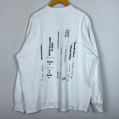 【中古品】【メンズ】 ACTUAL SOURCE アクチュアル ソース × FRESH SERVICE フレッシュ サービス L/S BOOK TEE ロング スリーブ ブック Tシャツ 長袖 トップス 140-260826-sa-10-tei サイズ：L カラー：ホワイト 万代Net店