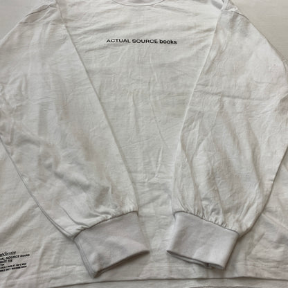 【中古品】【メンズ】 ACTUAL SOURCE アクチュアル ソース × FRESH SERVICE フレッシュ サービス L/S BOOK TEE ロング スリーブ ブック Tシャツ 長袖 トップス 140-260826-sa-10-tei サイズ：L カラー：ホワイト 万代Net店