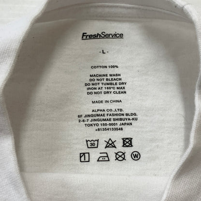 【中古品】【メンズ】 ACTUAL SOURCE アクチュアル ソース × FRESH SERVICE フレッシュ サービス L/S BOOK TEE ロング スリーブ ブック Tシャツ 長袖 トップス 140-260826-sa-10-tei サイズ：L カラー：ホワイト 万代Net店
