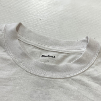 【中古品】【メンズ】 ACTUAL SOURCE アクチュアル ソース × FRESH SERVICE フレッシュ サービス L/S BOOK TEE ロング スリーブ ブック Tシャツ 長袖 トップス 140-260826-sa-10-tei サイズ：L カラー：ホワイト 万代Net店