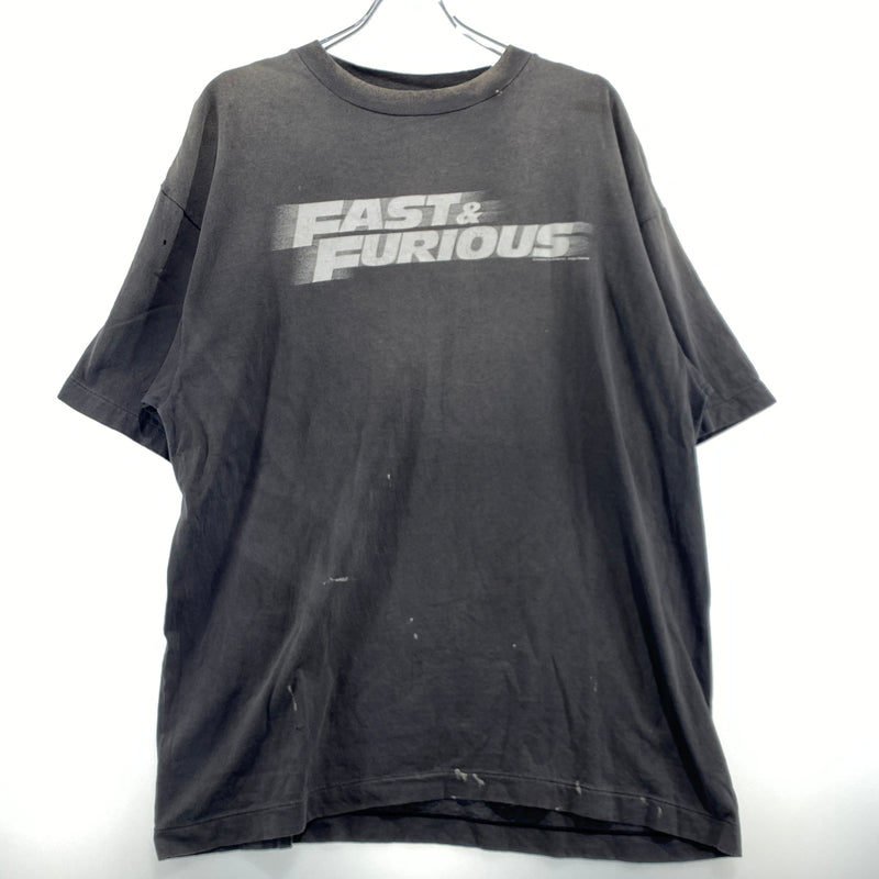 【現状渡し品】【メンズ】 Saint MXXXXXX セント マイケル FF_SS T-SHIRT FAST FURIOUS SM-MK8-0000-C06 ファスト アンド フュリアス ショートスリーブ Tシャツ 半袖 トップス ワイルドスピード 142-260824-sa-11-tei サイズ：L カラー：グレー 万代Net店