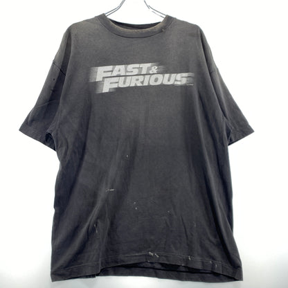 【現状渡し品】【メンズ】 Saint MXXXXXX セント マイケル FF_SS T-SHIRT FAST FURIOUS SM-MK8-0000-C06 ファスト アンド フュリアス ショートスリーブ Tシャツ 半袖 トップス ワイルドスピード 142-260824-sa-11-tei サイズ：L カラー：グレー 万代Net店