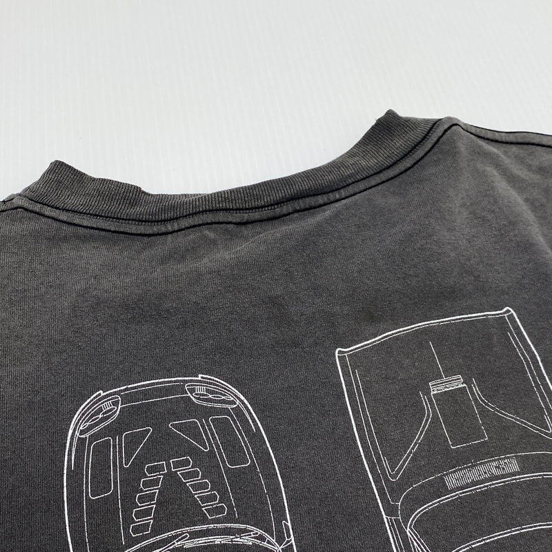 【現状渡し品】【メンズ】 Saint MXXXXXX セント マイケル FF_SS T-SHIRT FAST FURIOUS SM-MK8-0000-C06 ファスト アンド フュリアス ショートスリーブ Tシャツ 半袖 トップス ワイルドスピード 142-260824-sa-11-tei サイズ：L カラー：グレー 万代Net店