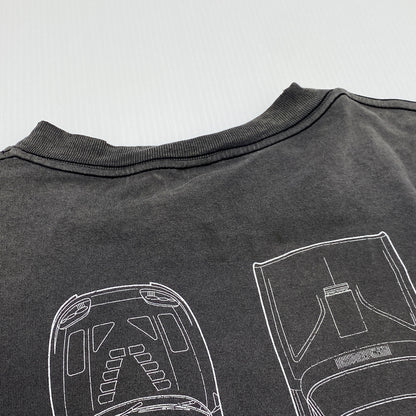 【現状渡し品】【メンズ】 Saint MXXXXXX セント マイケル FF_SS T-SHIRT FAST FURIOUS SM-MK8-0000-C06 ファスト アンド フュリアス ショートスリーブ Tシャツ 半袖 トップス ワイルドスピード 142-260824-sa-11-tei サイズ：L カラー：グレー 万代Net店