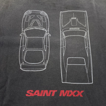 【現状渡し品】【メンズ】 Saint MXXXXXX セント マイケル FF_SS T-SHIRT FAST FURIOUS SM-MK8-0000-C06 ファスト アンド フュリアス ショートスリーブ Tシャツ 半袖 トップス ワイルドスピード 142-260824-sa-11-tei サイズ：L カラー：グレー 万代Net店