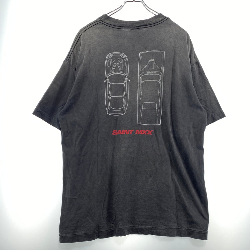 【現状渡し品】【メンズ】 Saint MXXXXXX セント マイケル FF_SS T-SHIRT FAST FURIOUS SM-MK8-0000-C06 ファスト アンド フュリアス ショートスリーブ Tシャツ 半袖 トップス ワイルドスピード 142-260824-sa-11-tei サイズ：L カラー：グレー 万代Net店