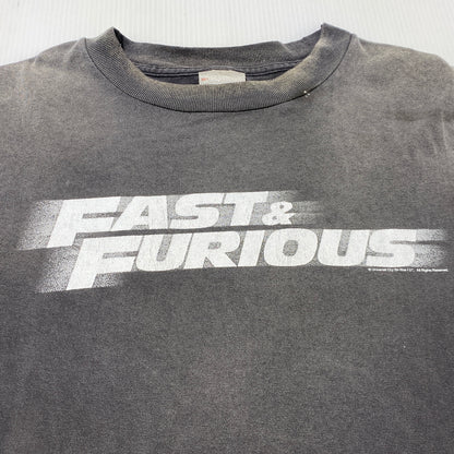 【現状渡し品】【メンズ】 Saint MXXXXXX セント マイケル FF_SS T-SHIRT FAST FURIOUS SM-MK8-0000-C06 ファスト アンド フュリアス ショートスリーブ Tシャツ 半袖 トップス ワイルドスピード 142-260824-sa-11-tei サイズ：L カラー：グレー 万代Net店
